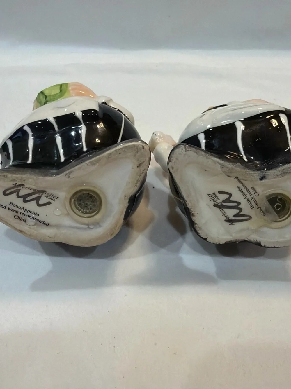 Chef Figurine Salt & Pepper Shaker Set - White and Black